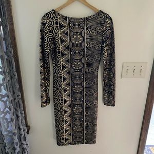 Black and gold dress